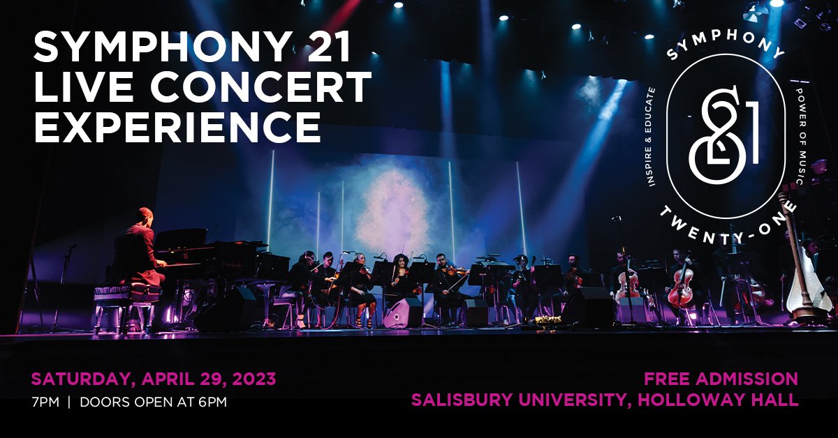 Symphony 21 concert advertisement